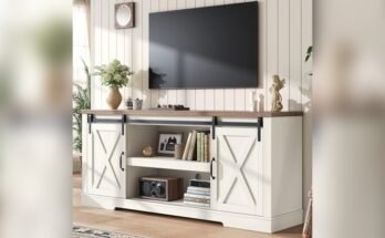 Best Farmhouse Entertainment Center for 75 Inch Tv