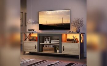 Best Farmhouse Entertainment Center With Led Lights