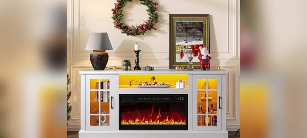 Best Fireplace Tv Stand With Led Lights